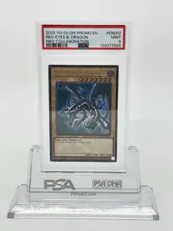 PSA 9 Yugioh Red-Eyes Black Dragon Nike Worlds Promo NKC1-EN002 Collaboration - Image 1