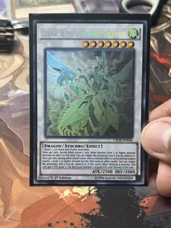 Clear Wing Synchro Dragon (Ghost Rare) CROS-EN046 Crossed Souls 1st Edition - Image 1