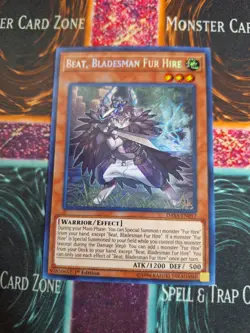 Yu-Gi-Oh! Beat, Bladesman Fur Hire DASA-EN017 Secret Rare 1st Edition Near Mint - Image 1