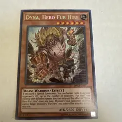 Yu-Gi-Oh TCG Dyna, Hero Fur Hire Dark Saviors DASA-EN021 1st Edition Secret Rare - Image 1