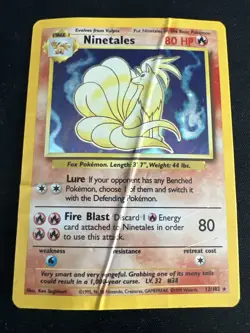 1999 Base Set Vintage Pokemon 2 Card Lot: Holo 1st Edition Machamp & Ninetales - Image 4