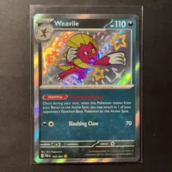 Weavile Paldean Fates 183/091 Pokemon TCG Shiny Holo Rare Card NM- Condition - Image 1