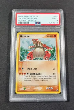 Pokemon Card Holo Groudon 102/101 PSA 9 MINT ex Hidden Legends - Image 1