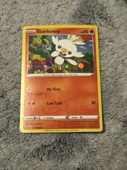 Pokemon Card - Scorbunny SWSH071 SWSH: Sword & Shield Promo Cards Holo NM Cosmos - Image 3