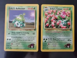 Erika's Bulbasaur 39/132 Ivysaur 41/132 Pokemon TCG Gym Challenge Cards LP - Image 1