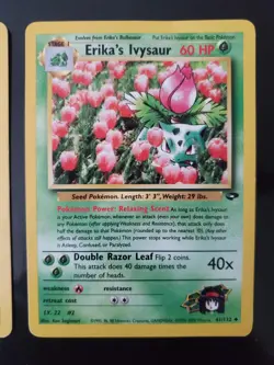 Erika's Bulbasaur 39/132 Ivysaur 41/132 Pokemon TCG Gym Challenge Cards LP - Image 3