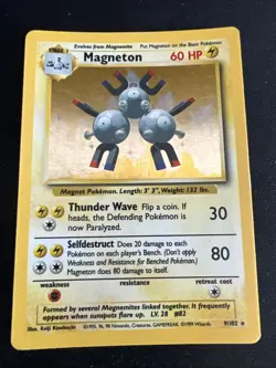 1999 Base Set Vintage Pokemon 2 Card Lot: Holo 1st Edition Machamp & Magneton - Image 2