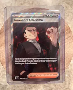 Giovanni's Charisma Holo Ultra Rare Card 197/165 Scarlet & Violet 151 Series - Image 1