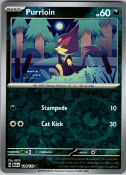 Purrloin 114/182 | Paradox Rift | Common Reverse Holo | NM Pokemon Card - Image 1