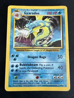 1999 Base Set Vintage Pokemon 2 Card Lot: Holo 1st Edition Machamp & Gyarados - Image 2