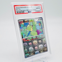 PSA 10 Ditto 132/165 Master Ball Reverse Holo 151 Pokemon Card | Japanese - Image 1