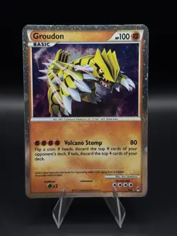 GROUDON SL4 *SHINY* POKEMON CALL OF LEGENDS UR HOLO FOIL TCG CARD 2010 NM - Image 1