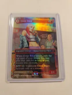 FOIL MTG Gwen Stacy / Ghost Spider M 0202 Magic Spider-Man BORDERLESS - Image 1