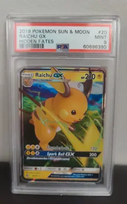Raichu GX - 2019 Pokemon Sun and Moon Hidden Fates 20/68 - PSA 9 MINT - Image 1