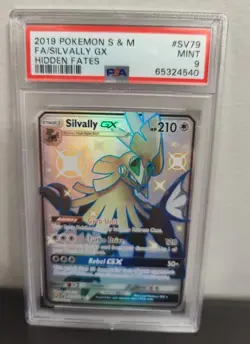 PSA 9 Silvally GX SV79 Pokemon 2019 Sun & Moon Hidden Fates Mint - Image 1