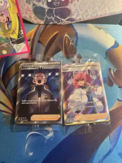 Pokemon SEALED Boss's Orders Cyrus SWSH251 + Klara SWSH302 Promo Full Art - Image 2
