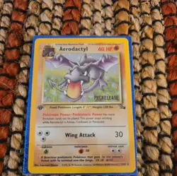 Aerodactyl 1/62 Holo Rare 1st Edition Prerelease Pokemon 1999 Fossil - LP - Image 2