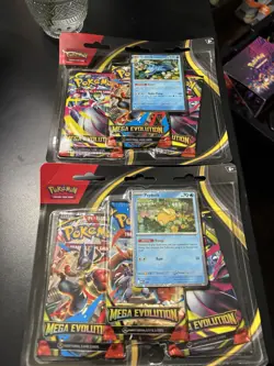 POKEMON MEGA EVOLUTIONS 3 PACK BLISTER SET OF TWO (2) NEW SEALED 6 PACKS! TCG SR - Image 3