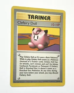 Clefairy Doll 70/102 Rare Trainer Shadowless Base Set Pokemon MP Moderate Play - Image 3