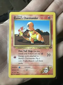 Pokemon TCG Blaine's Charmander Gym Challenge 60/132 Common LP - Image 1