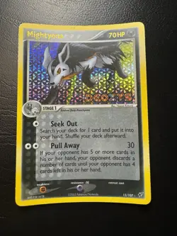 Pokemon Mightyena Stamped Reverse Holo Card 12/107 EX Deoxys Set LP Rare - Image 1