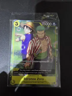 One Piece Card Game Promo Mint Roronoa Zoro OP-10-113 Sealed Learn Together Set - Image 1