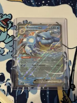 Pokemon TCG Blastoise EX Stellar Crown Holo Double Rare Card 030/142 Sv07 - Image 1