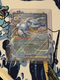 Pokemon TCG Blastoise EX Stellar Crown Holo Double Rare Card 030/142 Sv07 - Image 3