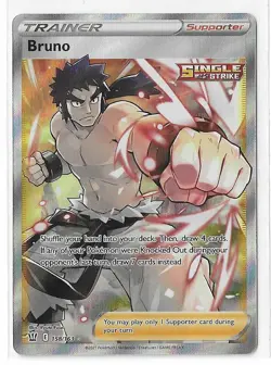 Bruno - 158/163 - Pokemon Battle Styles Sword & Shield Full Art Rare Card NM - Image 1