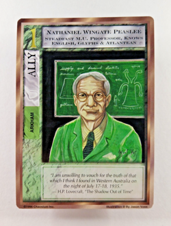 Nathaniel Wingate Peaslee - Mythos CCG card (1996 Chaosium) Ally, Arkham Cthulhu - Image 1