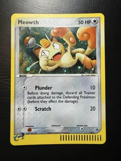 Pokemon TCG Meowth Black Star Promos Holo Card 13 LP/NM Condition - Image 1