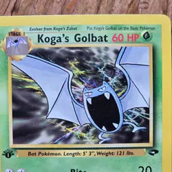 🔥Koga’s Golbat Pokemon Card 46/132 Gym Challenge 1st Edition Non-Holo -LP - Image 3