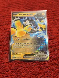 Pokemon TCG Iron Hands EX Double Rare Holo Card 070/182 Sv04: Paradox Rift - Image 2