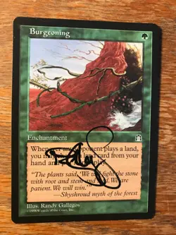 Magic the Gathering MTG Burgeoning Stronghold signed by Artist NM - Image 2