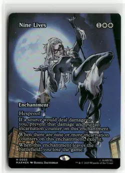 Nine Lives Borderless FOIL - Marvel Eternal-Legal MTG NM - Image 1