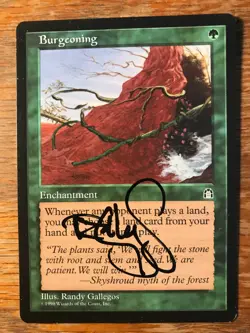 Magic the Gathering MTG Burgeoning Stronghold signed by Artist NM - Image 1