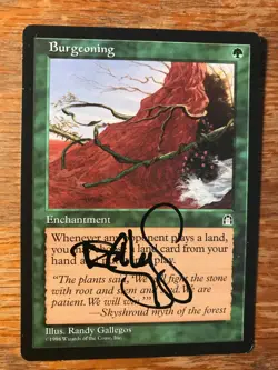 Magic the Gathering MTG Burgeoning Stronghold signed by Artist NM - Image 2