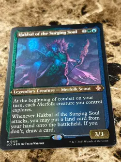 HAKBAL OF THE SURGING SOUL Magic MTG Lost Caverns of Ixalan Etched Foil (Thick) - Image 1