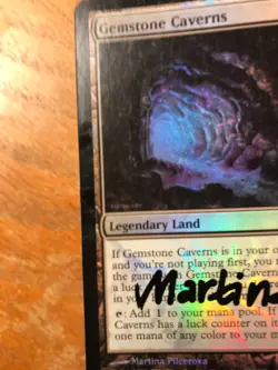 Magic the Gathering MTG foil Gemstone Cavern Time Spiral signed by Artist LP - Image 3