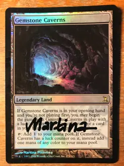 Magic the Gathering MTG foil Gemstone Cavern Time Spiral signed by Artist LP - Image 5