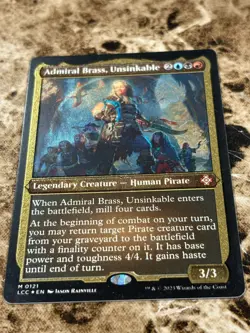 ADMIRAL BRASS, UNSINKABLE Magic MTG Lost Caverns of Ixalan Etched Foil (Thick) - Image 1