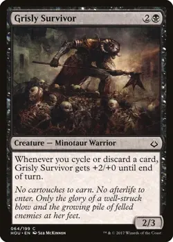 Grisly Survivor 4x FOIL HOU MTG Hour of Devastation Common MINT black - Image 1