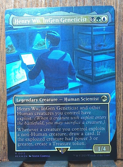 MTG💀🌳🌊 Henry Wu, InGen Geneticist ( FOIL Borderless ) LCI: Jurassic World❤ - Image 1