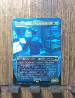 MTG💀🌳🌊 Henry Wu, InGen Geneticist ( FOIL Borderless ) LCI: Jurassic World❤ - Image 2