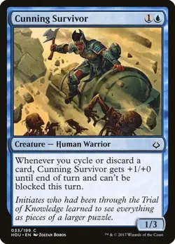 Cunning Survivor 4x FOIL HOU MTG Hour of Devastation Common MINT blue - Image 1