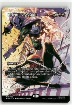 Relentless Assault Borderless - Marvel Eternal-Legal MTG NM - Image 1