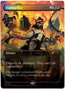 MTG Damnation (Rainbow Foil) Secret Lair Venom Unleashed 2000 NM - Image 1