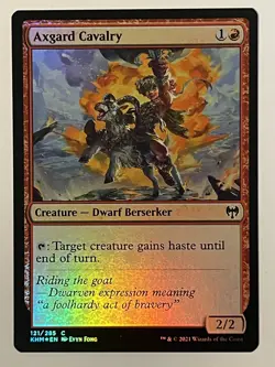 Axgard Cavalry Kaldheim Foil MTG NM - Image 1
