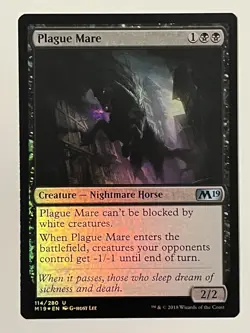 Plague Mare Core Set 2019 Foil MTG NM - Image 1