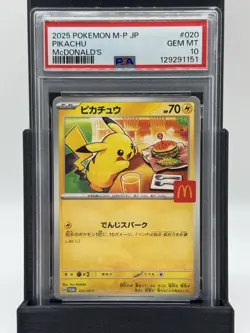 2025 POKEMON JPN M-P PROMO MCDONALD'S #020 PIKACHU PSA 10 US SELLER - Image 1